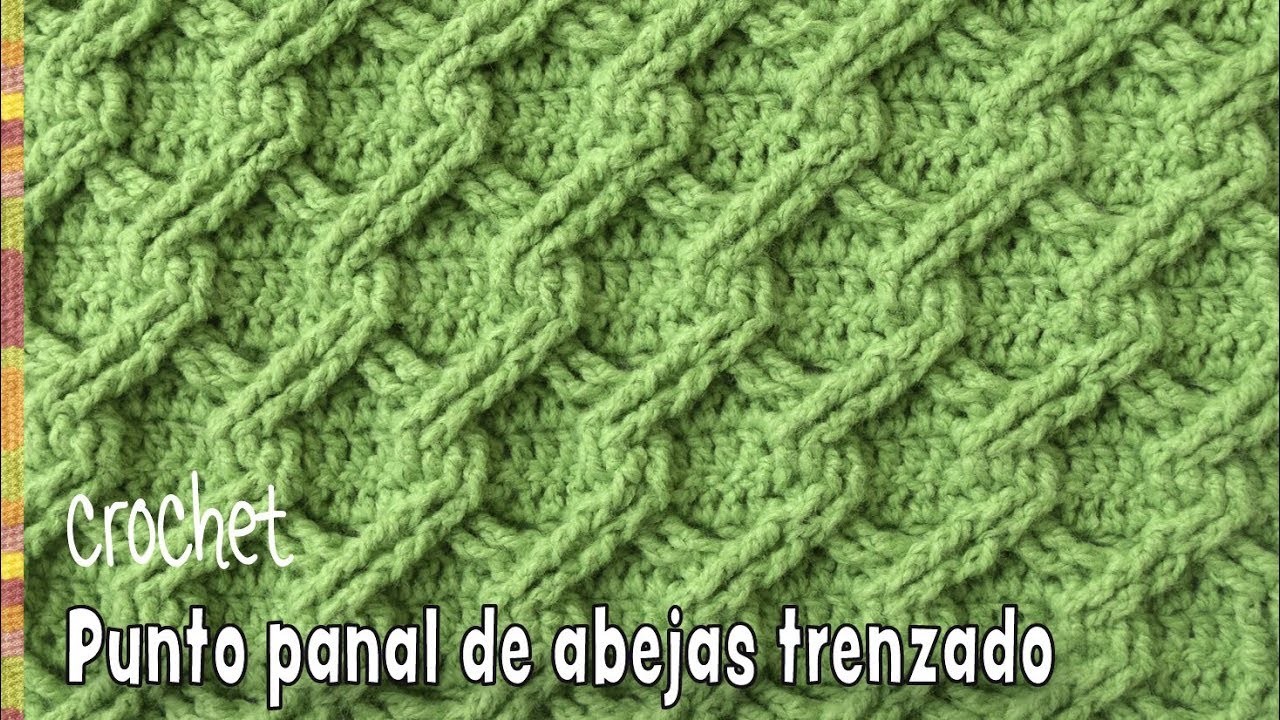 Punto panal de abejas 3D  trenzado tejido a crochet - Tejiendo Perú
