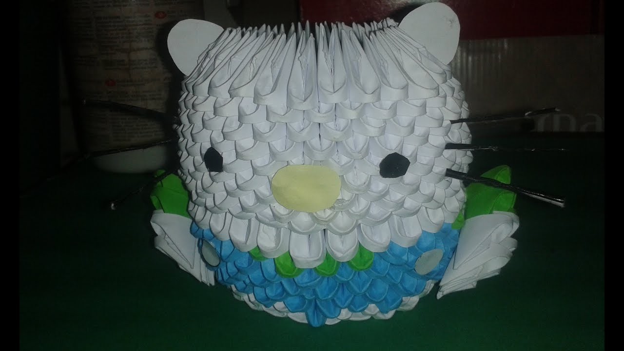 Que vamos hacer hoy 3   Origami 3d Hello kitty