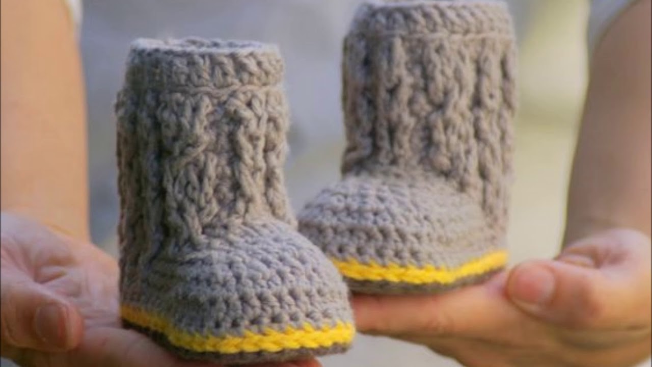 Top 10 crochet botas de bebé tejidas a mano con ganchillo para invierno