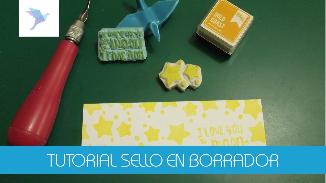 Tutorial de carvado de sellos en borradores super fácil  | DIY