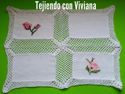 Uniones de servilletas con la Orilla #35 tejida a crochet