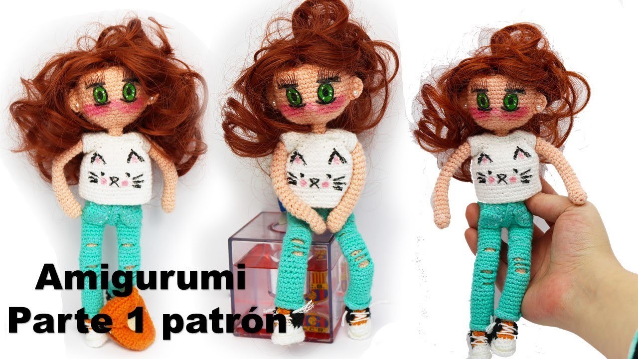 Amigurumi, muñeca moderna adolescente (parte 1.4)