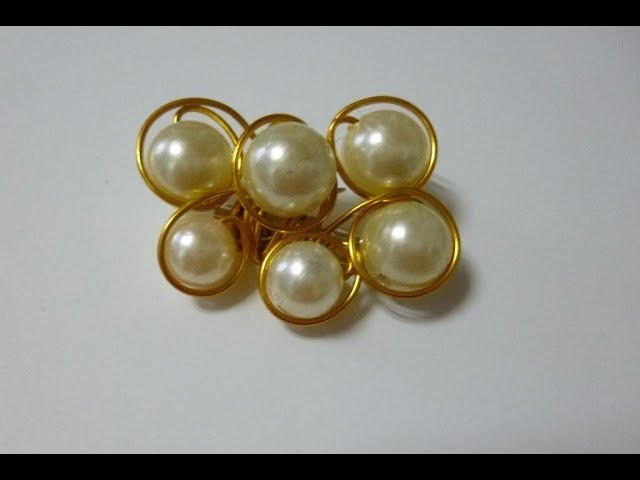 BROCHE PEARLS AND GOLD DIY