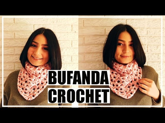 BUFANDA a crochet (GRANNY SQUARE)