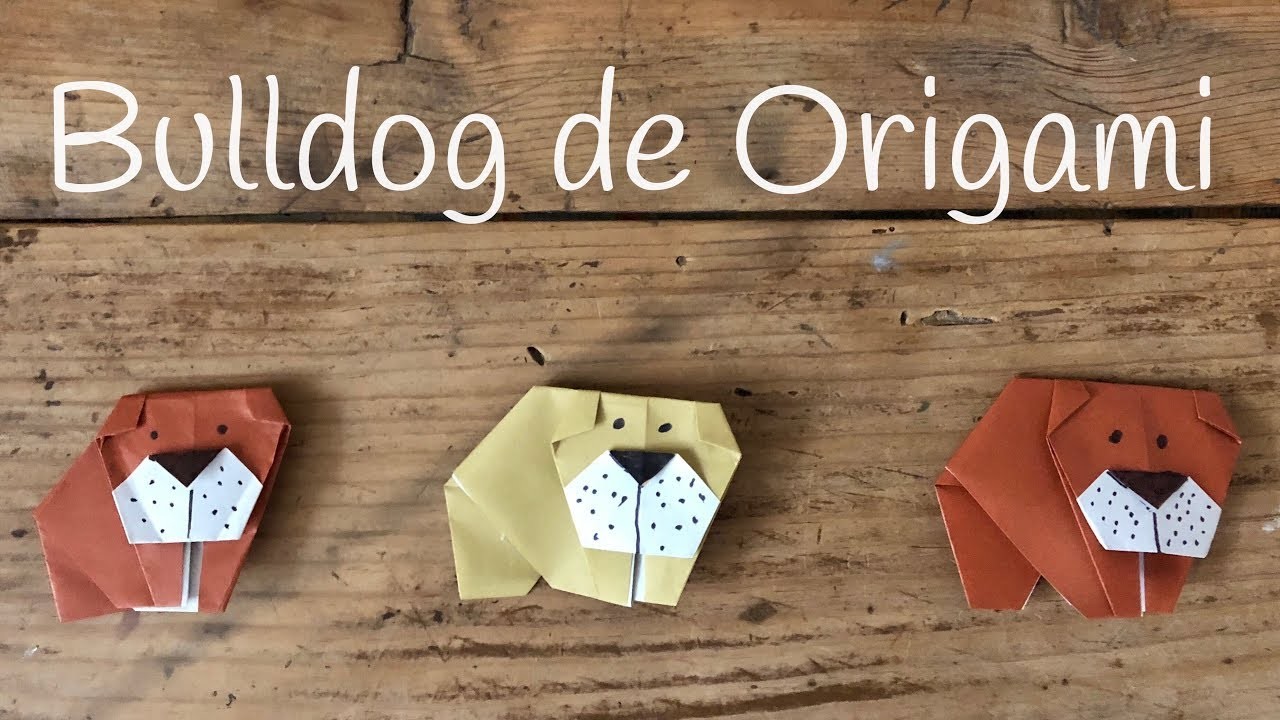 Bulldog de papel  | Perro de ORIGAMI fácil para niños