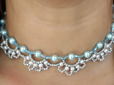 Collar abanico de perlas