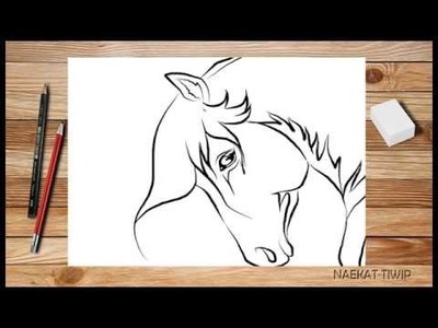 Como dibujar un caballo paso a paso (Naekat Tiwip)