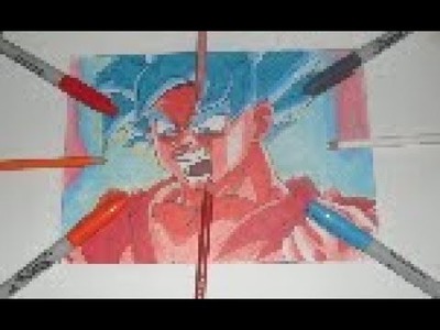 Como dibujo a goku ssjblue con kaioken