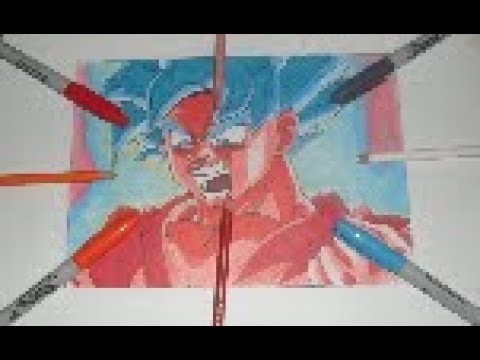 Como dibujo a goku ssjblue con kaioken