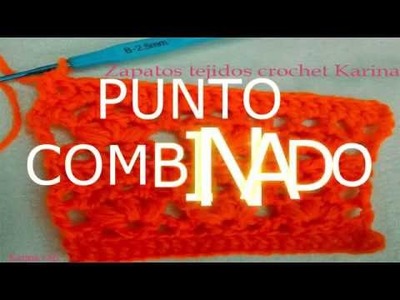 ???? COMO HACER PUNTO FANTASIA A CROCHET - COMBINADO
