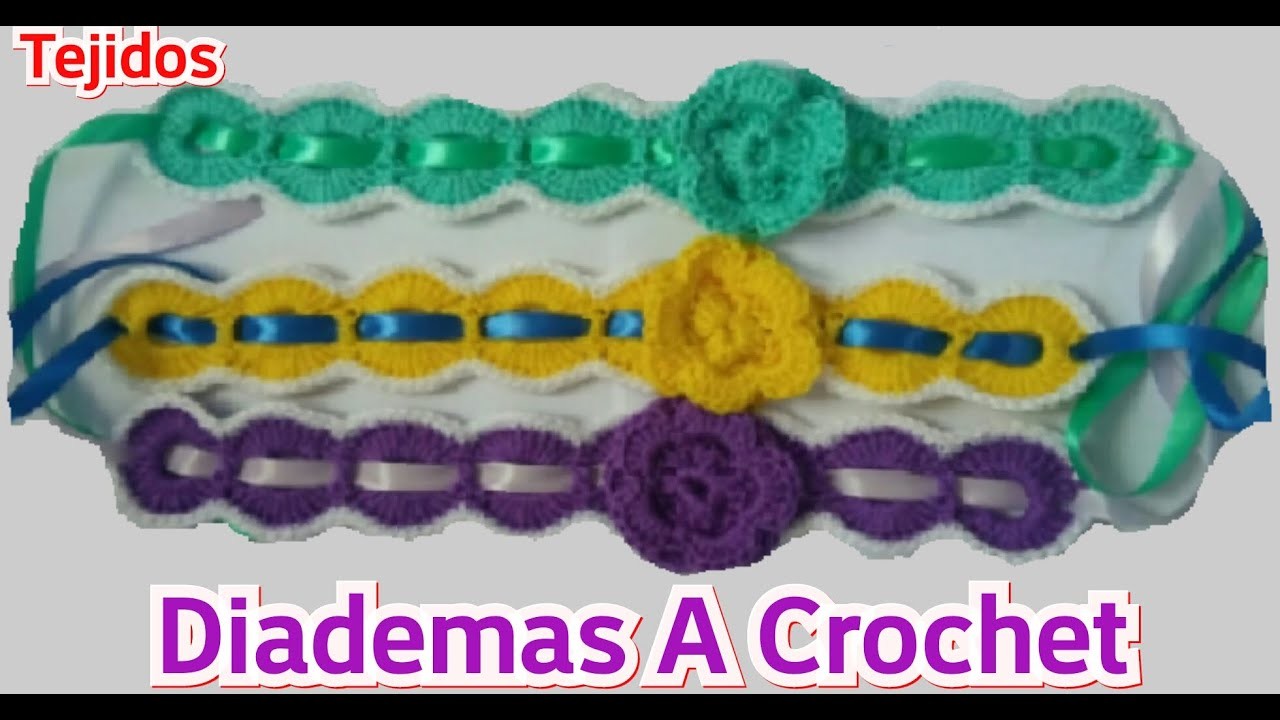 Crochet: Diadema, Vincha o Banda Con Flor - Manualidades La Manita Felíz