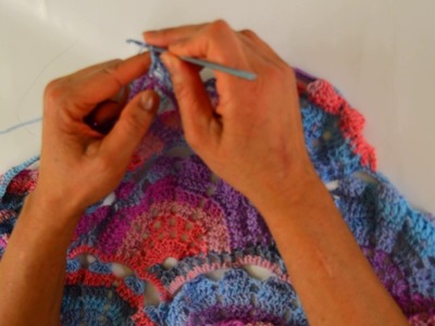 Crochetiando chal de abanico parte8