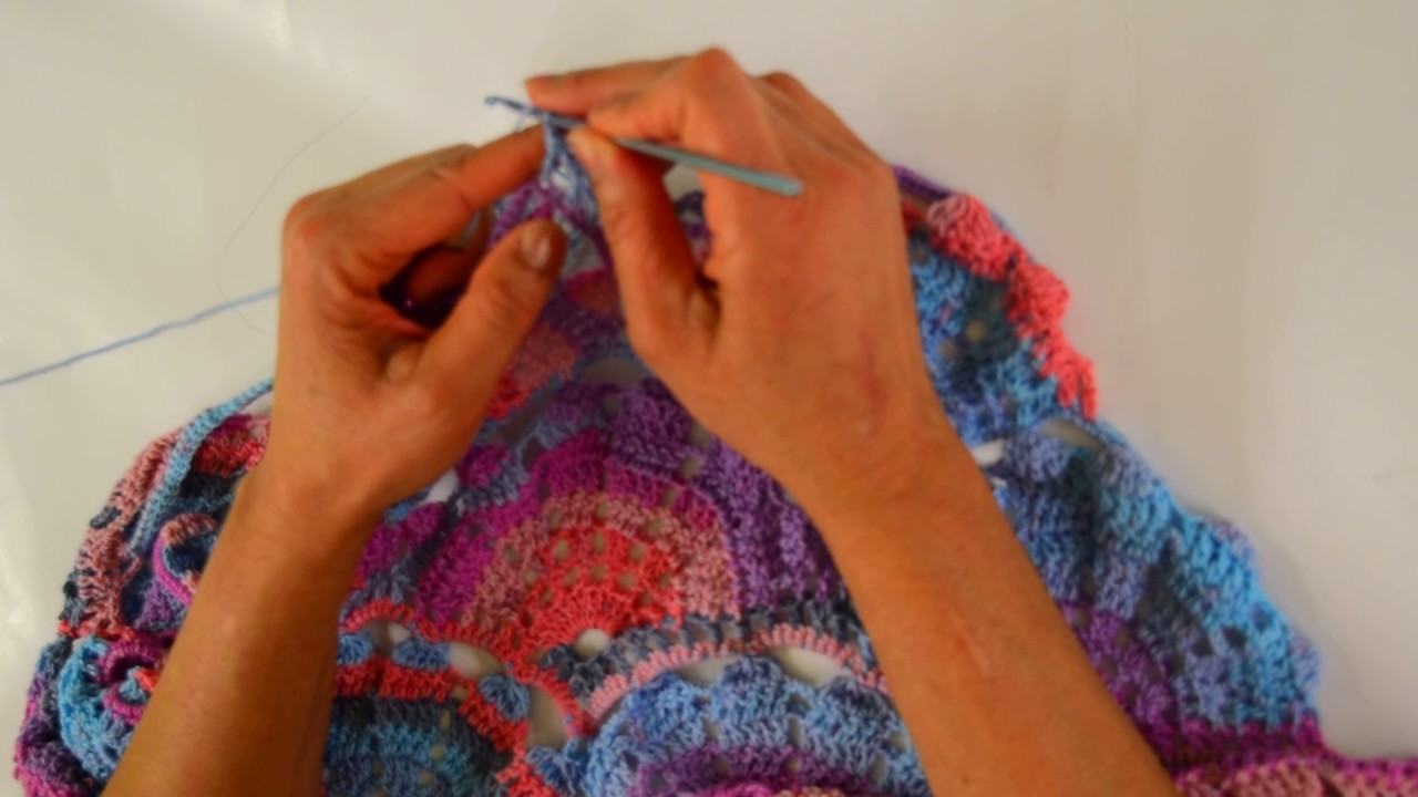 Crochetiando chal de abanico parte8