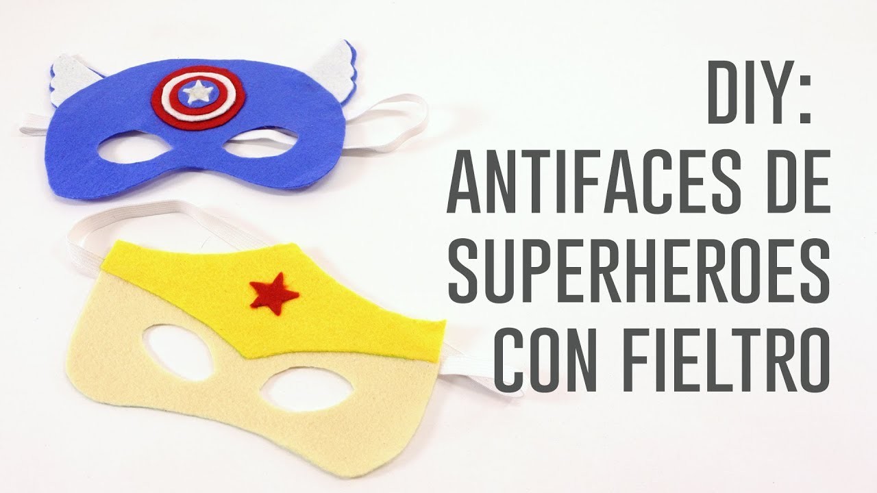 DIY antifaces de superhéroe con fieltro