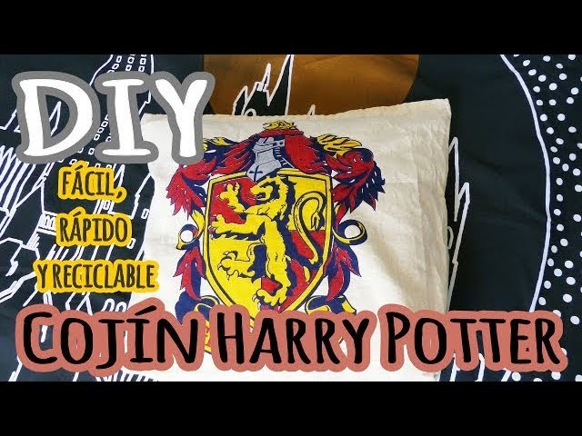 DIY cojín Harry Potter Gryffindor - fácil, rápido y reciclable