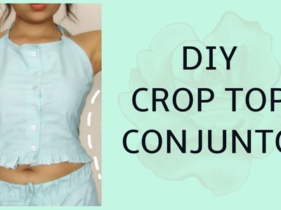 DIY CROP TOP CON FRUNCIDO.CONJUNTO PART 2ㅣPalo de Rosa ♡