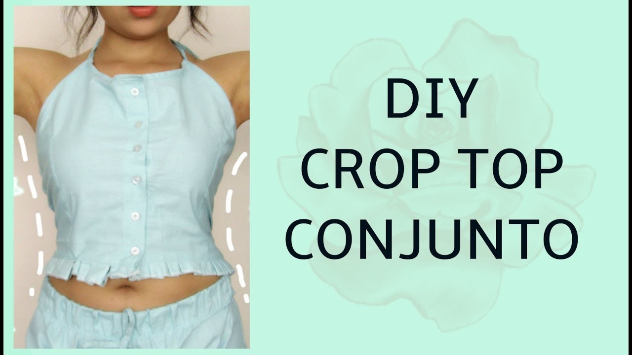 DIY CROP TOP CON FRUNCIDO.CONJUNTO PART 2ㅣPalo de Rosa ♡