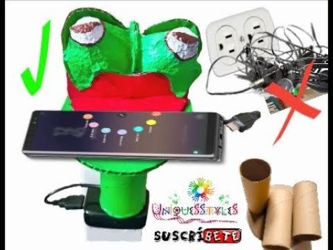 DIY- Manualidad - facil de hacer - Rana de carton para tu celular. Suscribete