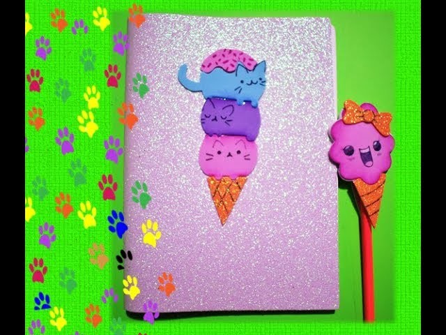DIY Portada de cuaderno Kawaii en foamy - Mila Kiut