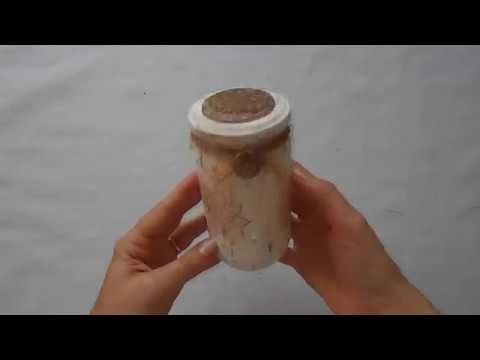 Diy Recicla un frasco con pintura chalk y porcelana fría