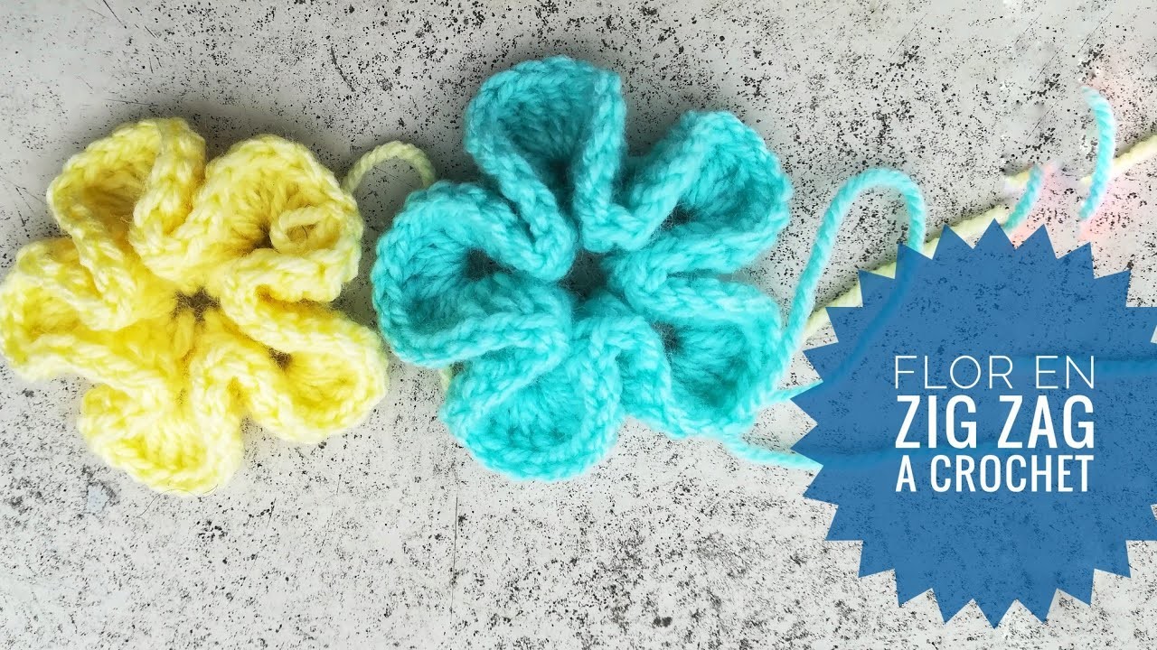 Flor 3D o con volumen  tejida a crochet muy fácil.