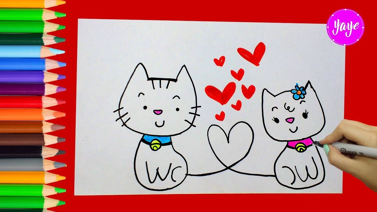 IDEAS PARA DIBUJAR TARJETAS DE AMOR-How to draw Valentine cards