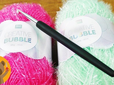 ¡Probando la lana Creative Bubble!Material para esponjas|Ideas de tejido para el verano