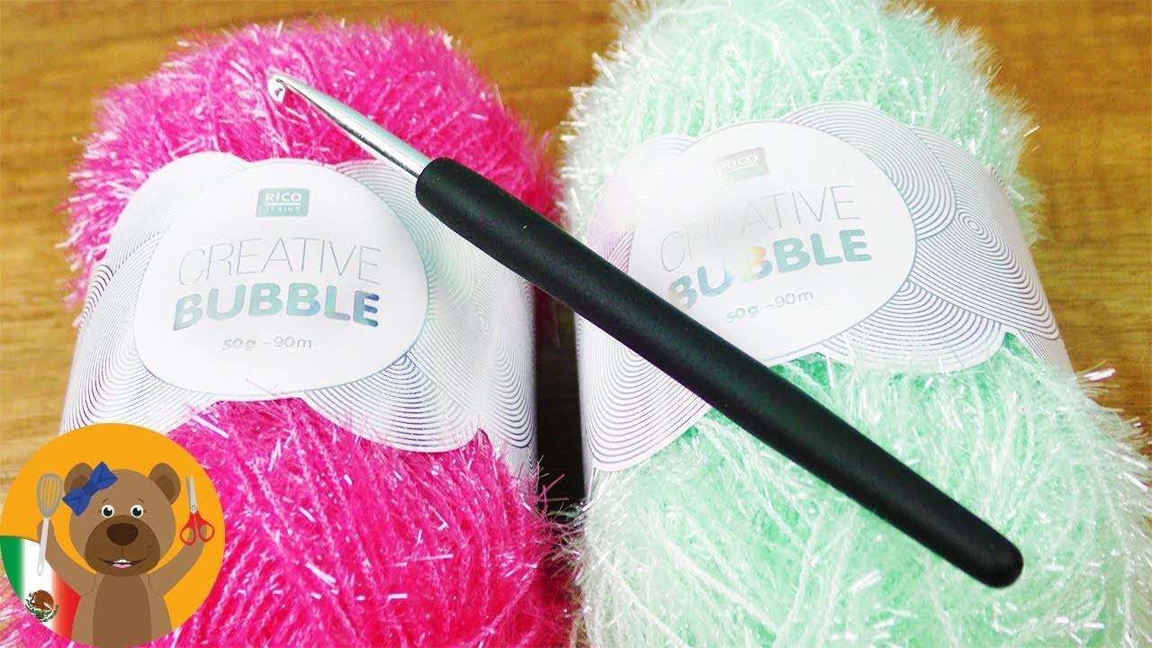 ¡Probando la lana Creative Bubble!Material para esponjas|Ideas de tejido para el verano