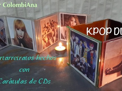 KPOP DIY - Portarretratos hechos con Caratulas de CDs! (EXO, BTS, 2NE1 y IU)