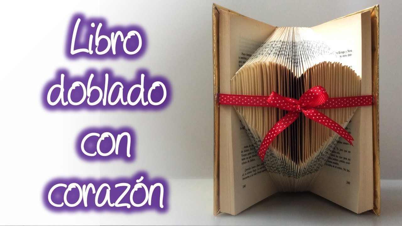 Libro doblado con corazón, heart of folding book