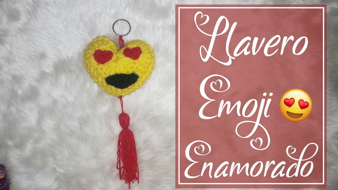 Llavero Emoji Enamorado Tejido A Crochet | Crochet Anaid