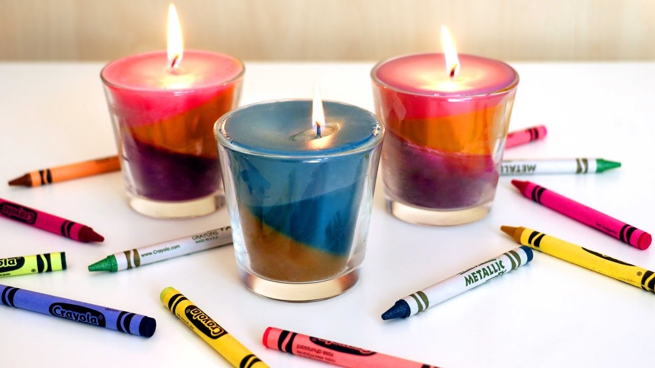 Multicolor y muy bello: haz tus propias velas con crayones