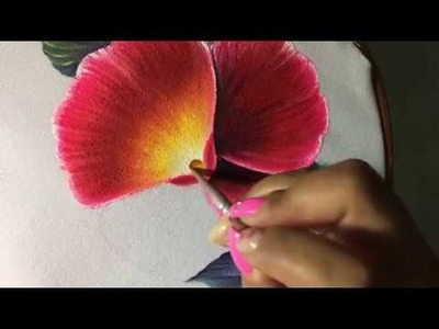 Pintura En Tela Flor Pensamiento # 2 Con Cony