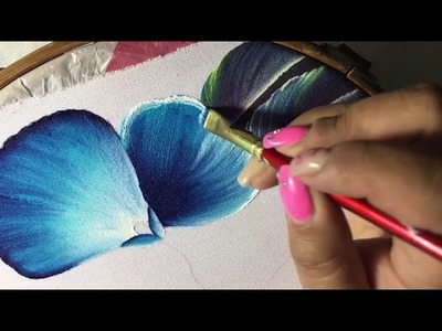 Pintura En Tela Flor Pensamiento # 3 Con Cony