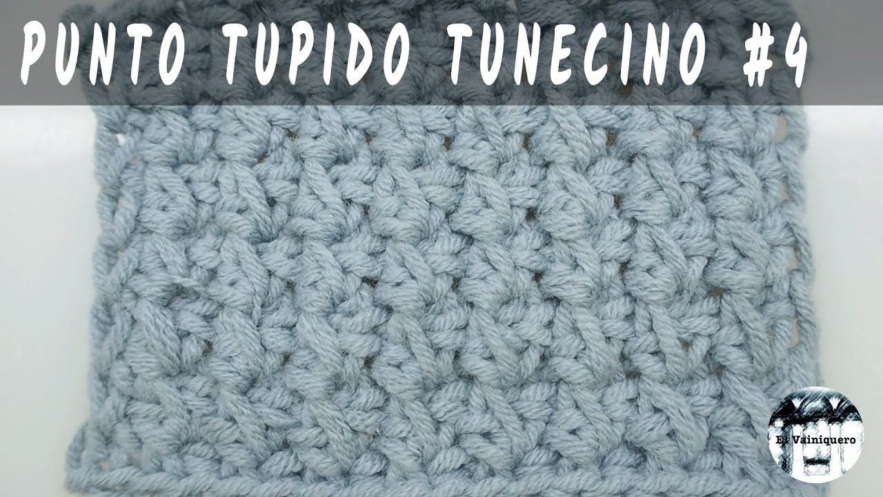 Punto tupido tunecino #4 - Crochet tunecino - Tunisian crochet - Tutorial paso a paso
