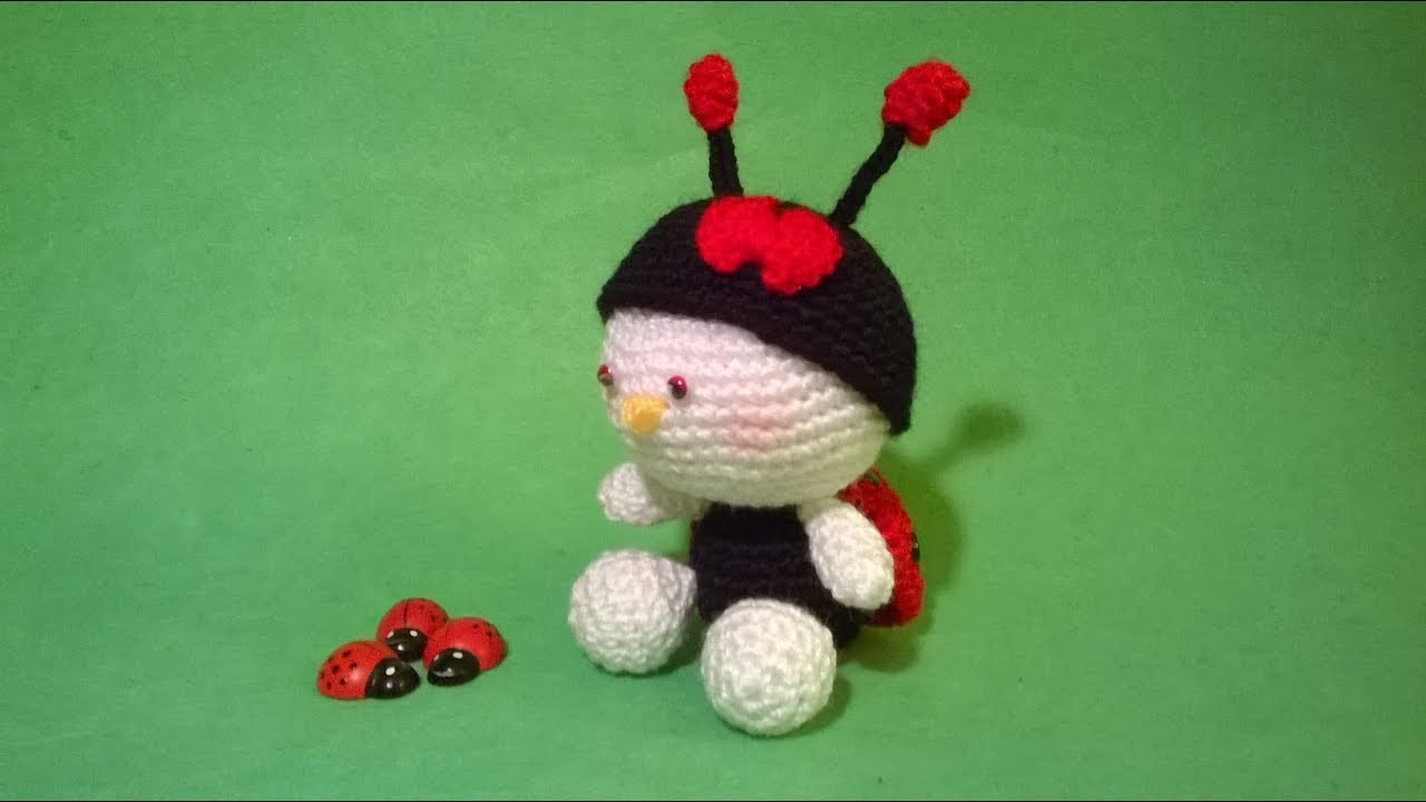 SUBTITULOS ESPANOL ENGLISH Tutorial Amigurumi Ladybug Crochet -Mariquita Joaninha Croche Coccinella