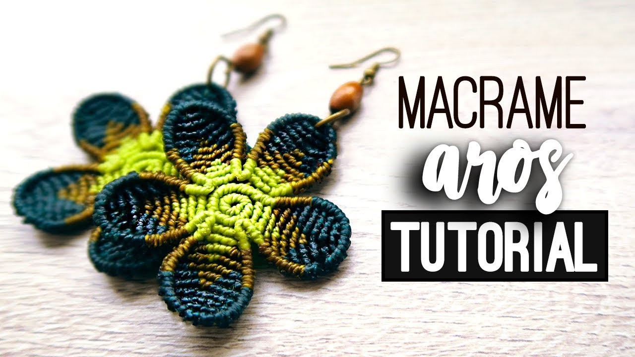 Aros flor redonda » ???? tutorial | como hacer | diy ● Earrings #107