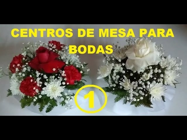 Arreglo floral para centro de mesa (Bautizos, Matrimonios, Etc