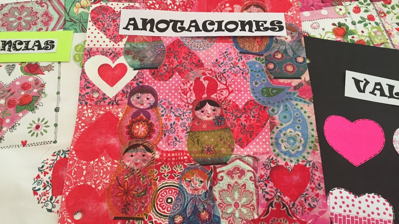 CARÁTULAS para carpetas del COLE en DECOUPAGE, scrapbook y pintadas SEGUNDA PARTE