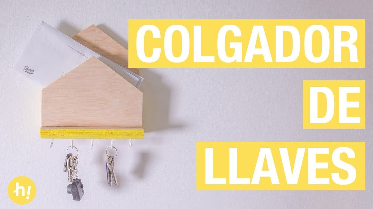 Colgador de llaves de madera· Handfie DIY