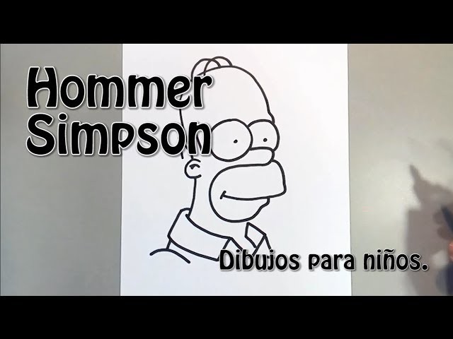 Como dibujar a Homer Simpson. Dibujos para niños. Tutorial muy fácil.