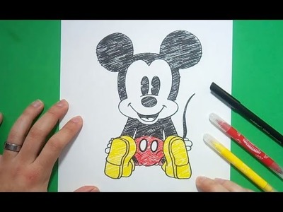 Como dibujar a Mickey Mouse paso a paso 7 - Disney | How to draw Mickey Mouse 7 - Disney