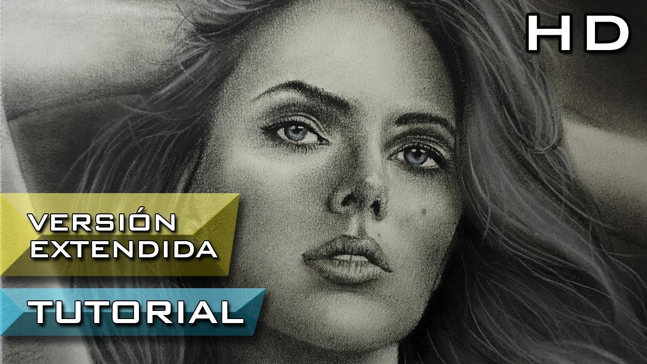 Cómo Dibujar a Scarlett Johansson a Lápiz Carboncillo Paso a Paso - Tutorial de Dibujo Realista