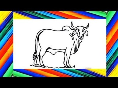 Como dibujar un toro paso a paso.  How to draw a bull