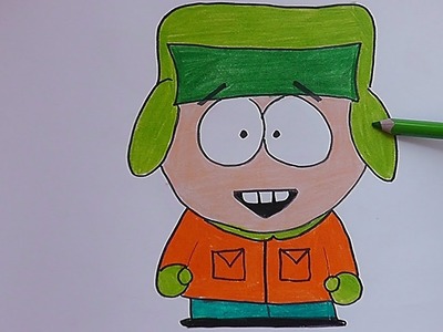 Como dibujar y pintar a Kyle Broflovski (South Park) - How to draw and paint Kyle Broflovski