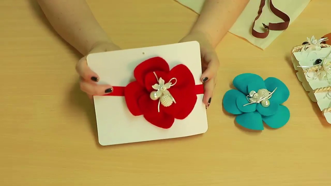 Como hacer flores grandes y faciles de Fieltro, Easy felt Roses