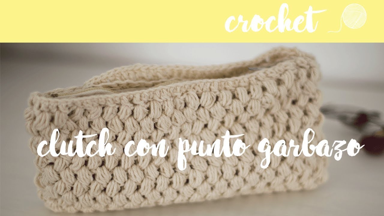 Como hacer un clutch con  punto garbanzo