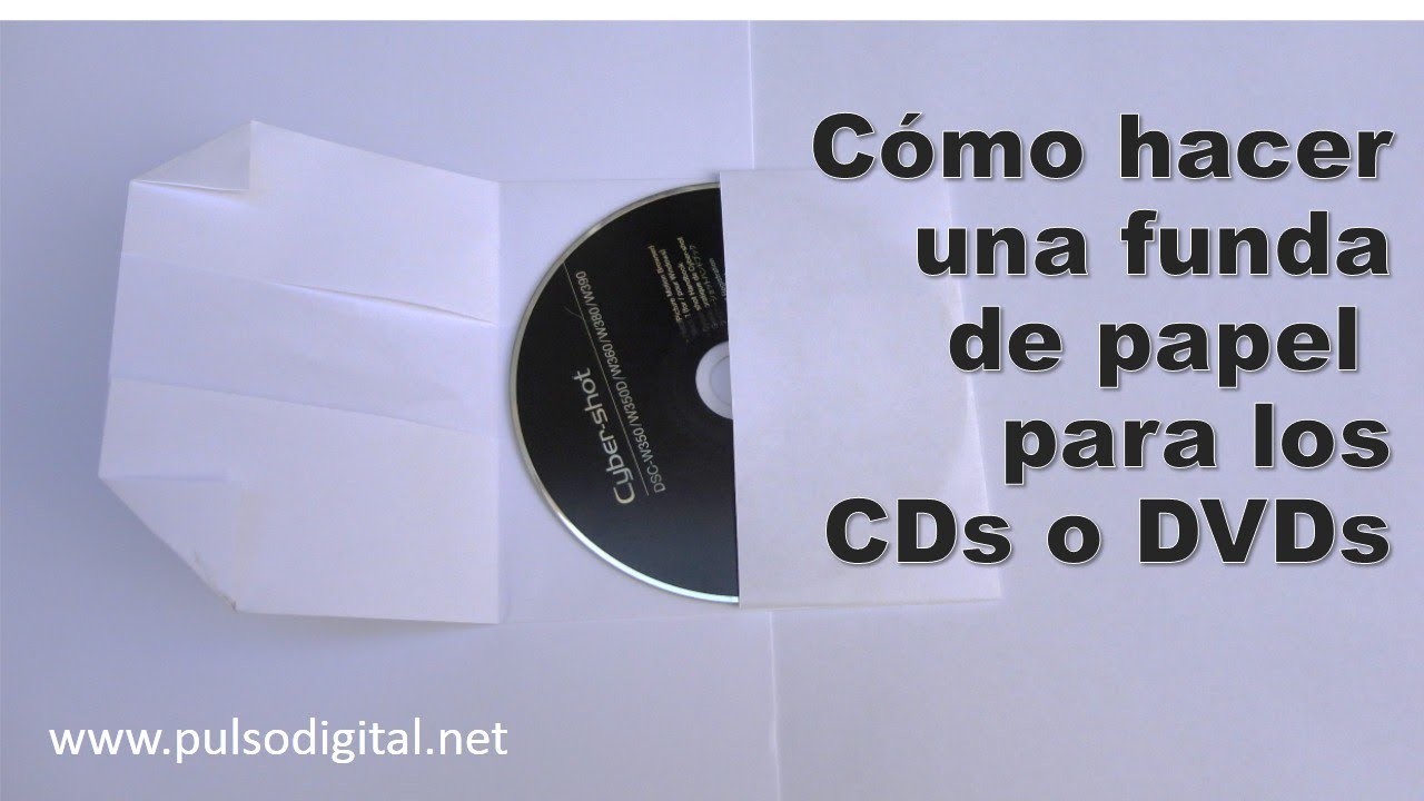 Cómo hacer una funda de papel para los CDs o DVDs