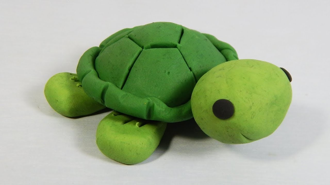 Cómo hacer una tortuga de plastilina paso a paso fácil, explicado, arcilla polimérica