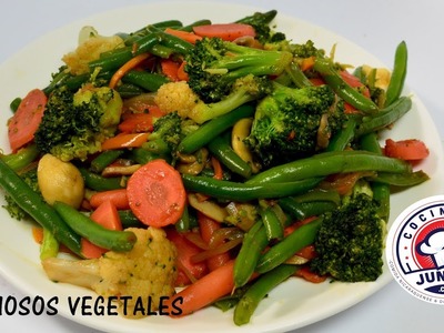 Deliciosos vegetales al vapor y fritos - Estilo Chinos